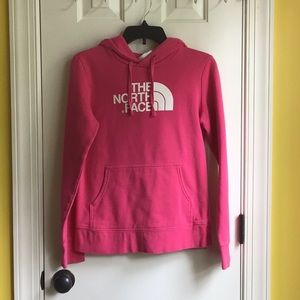 Hot pink north face hoodie